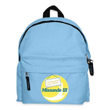 Missunde III – vorübergehend außer Betrieb, gelb - Kinder Rucksack - Hellblau - Vorne