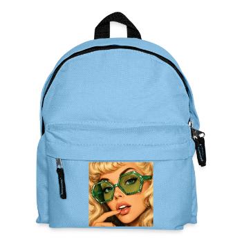 Portrait rétro du glamour ensorcelé d’émeraude - Sac à dos Enfant - bleu clair - Devant