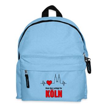 Mein Herz schlägt für Köln - Kinder Rucksack - Hellblau - Vorne