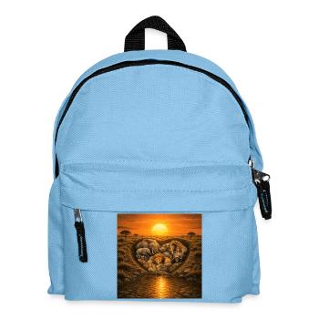 Oase mit wild Afrika Wildlife Harmonie und Liebe - Sac à dos Enfant - bleu clair - Devant