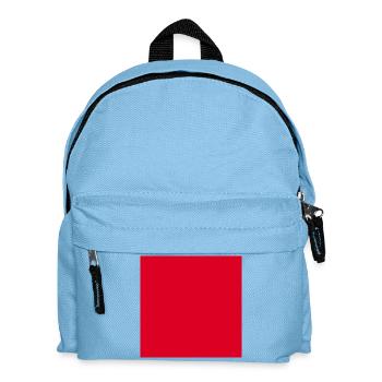 Red Background Texture Template Personalize - Kids' Backpack - light blue - Front