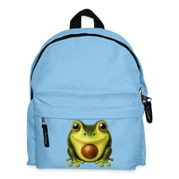 Grenouille avocat | Motif d’animal mignon - Sac à dos Enfant - bleu clair - Devant