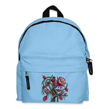 Pitaya Creeper in Bloom - Botanical Drawing - Kids' Backpack - light blue - Front