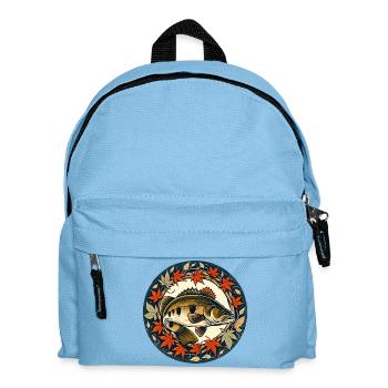 Autumn Bass Circle Art - Kids' Backpack - light blue - Front