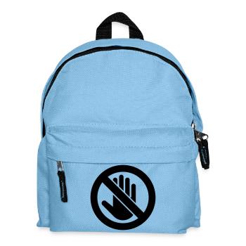 Attention : Ne pas toucher, ne pas toucher symbole - Sac à dos Enfant - bleu clair - Devant