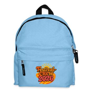 Festival Crew 2026 Retro Sunset - Kinder Rucksack - Hellblau - Vorne