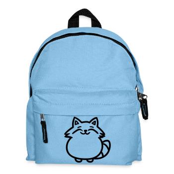 Waschbär - Kinder Rucksack - Hellblau - Vorne