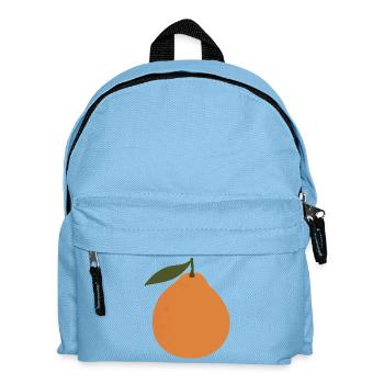 Sunlit Orange – Flat Modern Illustration - Kids' Backpack - light blue - Front