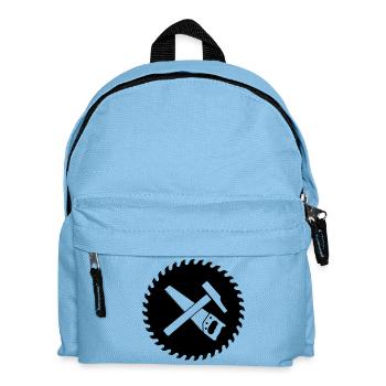Schreiner Sägeblatt Werkzeug Logo - Kinder Rucksack - Hellblau - Vorne