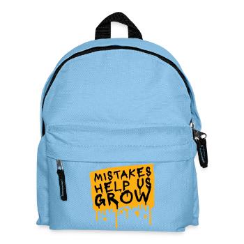 Mistakes Help Us Grow Lustig Motivational Wachstum - Kinder Rucksack - Hellblau - Vorne