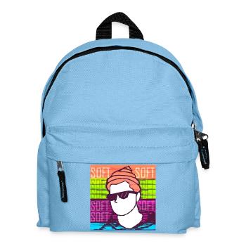 Soft-Touch - Kinder Rucksack - Hellblau - Vorne