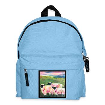 schafe-am-deich-schwarz - Kinder Rucksack - Hellblau - Vorne