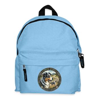 Portrait du Berger australien - Sac à dos Enfant - bleu clair - Devant