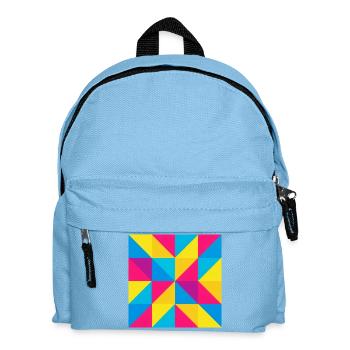 Patchwork géométrique vif - Sac à dos Enfant - bleu clair - Devant