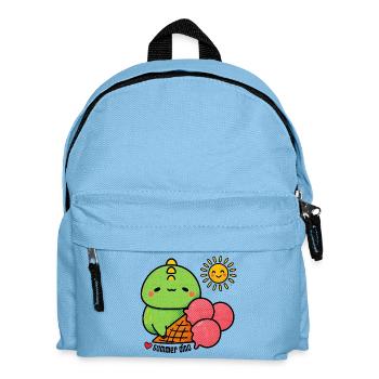 Dino d’été avec cornet de glace - Sac à dos Enfant - bleu clair - Devant