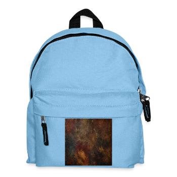 Distressed leather and golden patina - Kids' Backpack - light blue - Front