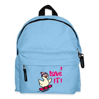 Goose Love Skiing - Kids' Backpack - light blue - Front