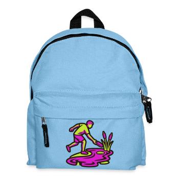 Discgolf Wasserhindernis Icon - Kids' Backpack - light blue - Front