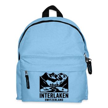 Berner Oberland Schweiz Wandern Outdoor - Kinder Rucksack - Hellblau - Vorne