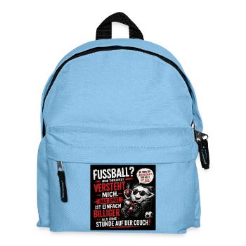 Fussballtherapie: Spiel auf der Couch - Kinder Rucksack - Hellblau - Vorne