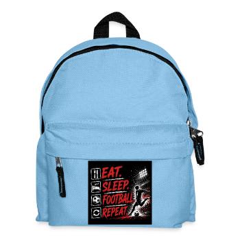 Eat Sleep Football Repeat - Kids' Backpack - light blue - Front
