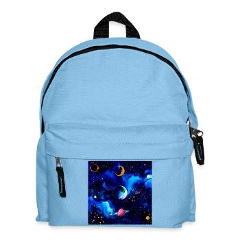 Cosmic Watercolour Nebula - Kids' Backpack - light blue - Front
