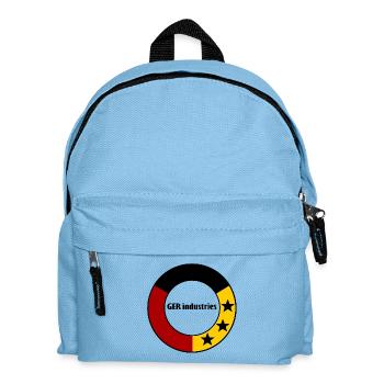 Deutschland schwarz rot gold - Kinder Rucksack - Hellblau - Vorne