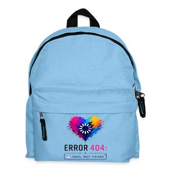 Bunte Herz 404 Seele Verloren - Kinder Rucksack - Hellblau - Vorne