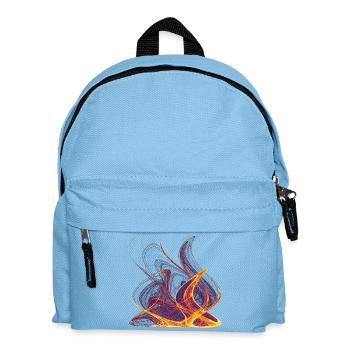 Die Sprache des Feuers – Fractal Art - Kinder Rucksack - Hellblau - Vorne