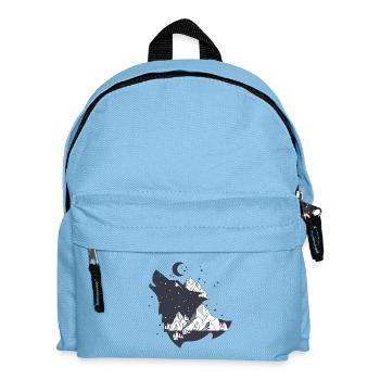 Howling Wolf Mountains Nature Design - Kids' Backpack - light blue - Front