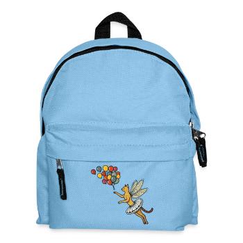 Cat fairy flies with colorful balloons - Kids' Backpack - light blue - Front
