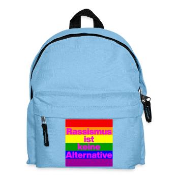 RASSISMUS IST KEINE ALTERNATIVE NIE WIEDER, NO NZS - Kinder Rucksack - Hellblau - Vorne