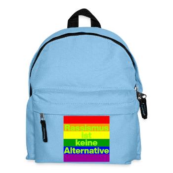 RASSISMUS IST KEINE ALTERNATIVE NIE WIEDER, NO NZS - Kinder Rucksack - Hellblau - Vorne