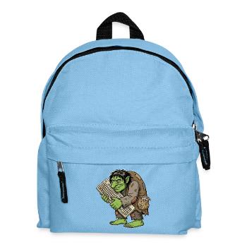 Greedy troll with keyboard - Kids' Backpack - light blue - Front