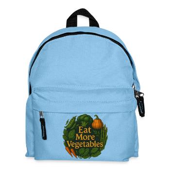 Eat More Vegetables Artwork - Kids' Backpack - light blue - Front