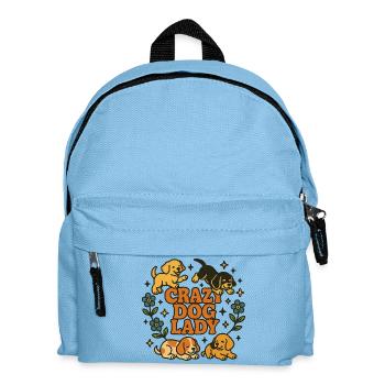 Crazy Dog Lady Floral Pups - Kids' Backpack - light blue - Front