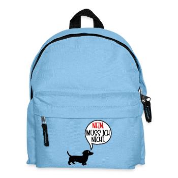 Dackel Hunde - Nein - Kinder Rucksack - Hellblau - Vorne