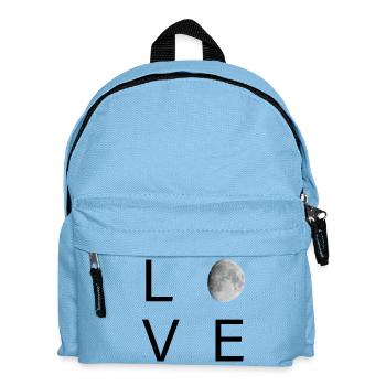Silhouette minimale de lune au clair de lune - Sac à dos Enfant - bleu clair - Devant
