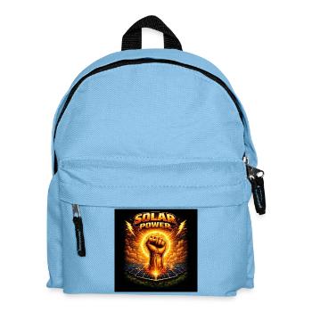 Solar Power Fist - Kids' Backpack - light blue - Front
