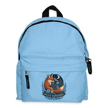 Wild & Wunderbar – Mystischer Fuchs - Kinder Rucksack - Hellblau - Vorne