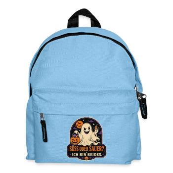 Süß oder sauer? Ich bin beides – Halloween - Kinder Rucksack - Hellblau - Vorne