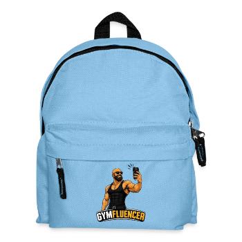 Gymfluencer – Selfie Beast – Beard Edition - Kids' Backpack - light blue - Front