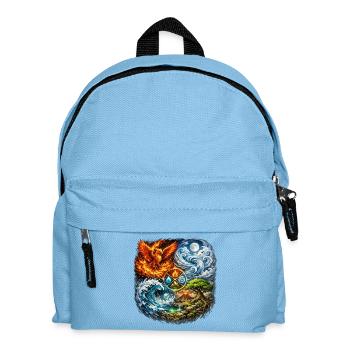 Phénix, Feu, Eau, Terre, Symbolisme - Sac à dos Enfant - bleu clair - Devant