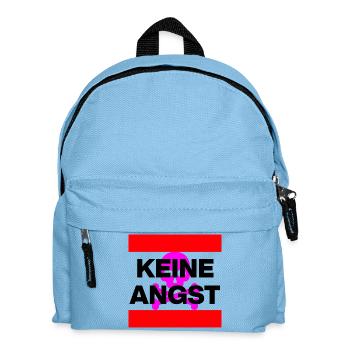 KEINE ANGST NIE WIEDER IST JETZT SKULL PINK NO NZS - Kinder Rucksack - Hellblau - Vorne
