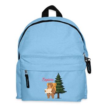 Explore Camping Shirt – Bear in the Woods - Sac à dos Enfant - bleu clair - Devant