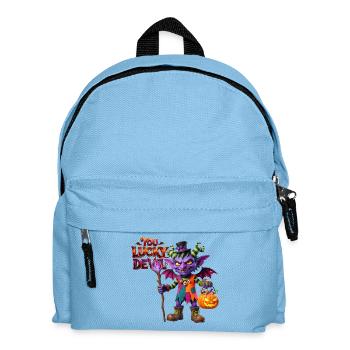 Espèce de gobelin d’Halloween chanceux, diable - Sac à dos Enfant - bleu clair - Devant