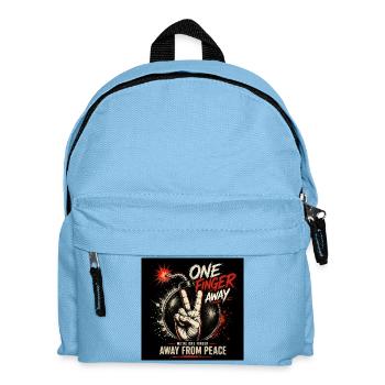 À un doigt de la paix - Sac à dos Enfant - bleu clair - Devant