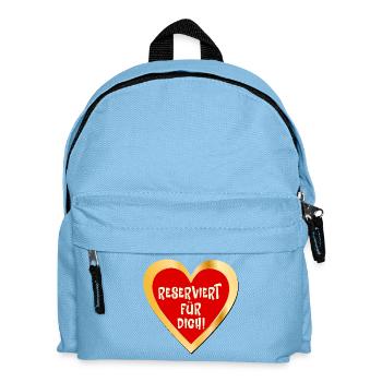 Reservierung Liebe Herz - Kinder Rucksack - Hellblau - Vorne