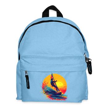 Oldschool Windsurfing - Kids' Backpack - light blue - Front