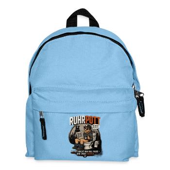 Ruhrpott Pottpause Humor - Kinder Rucksack - Hellblau - Vorne